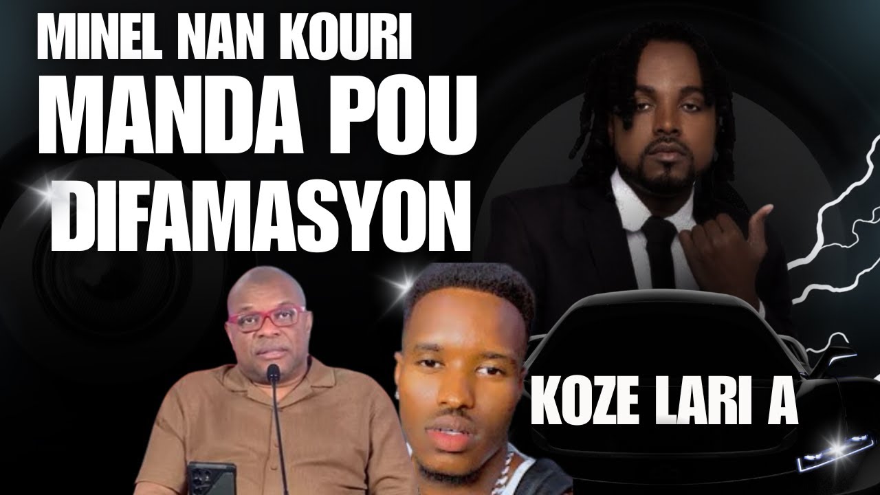 Minel Nan Kouri Li chaje ak Manda nan boudal akoz Revolisyon saaa Yo akizel pou Difamasyon.