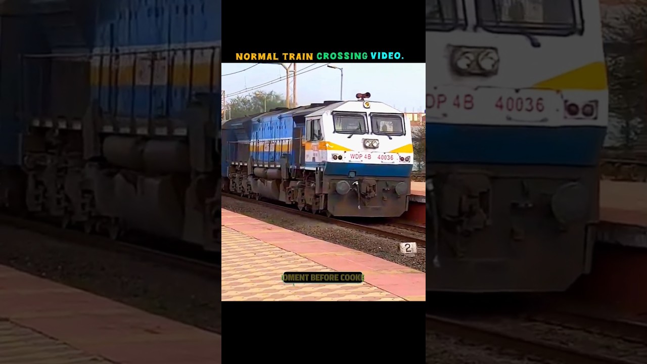 Best Crossing Moment 💀🥶 #indianrailways #trending #trollface #railway #train #wdp4d @wanderingfool