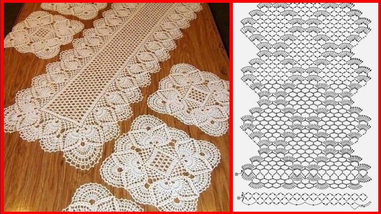 🔥 The most trendy and eye-catching crochet pattern designs Idea's || knitted #tablerunner designs.