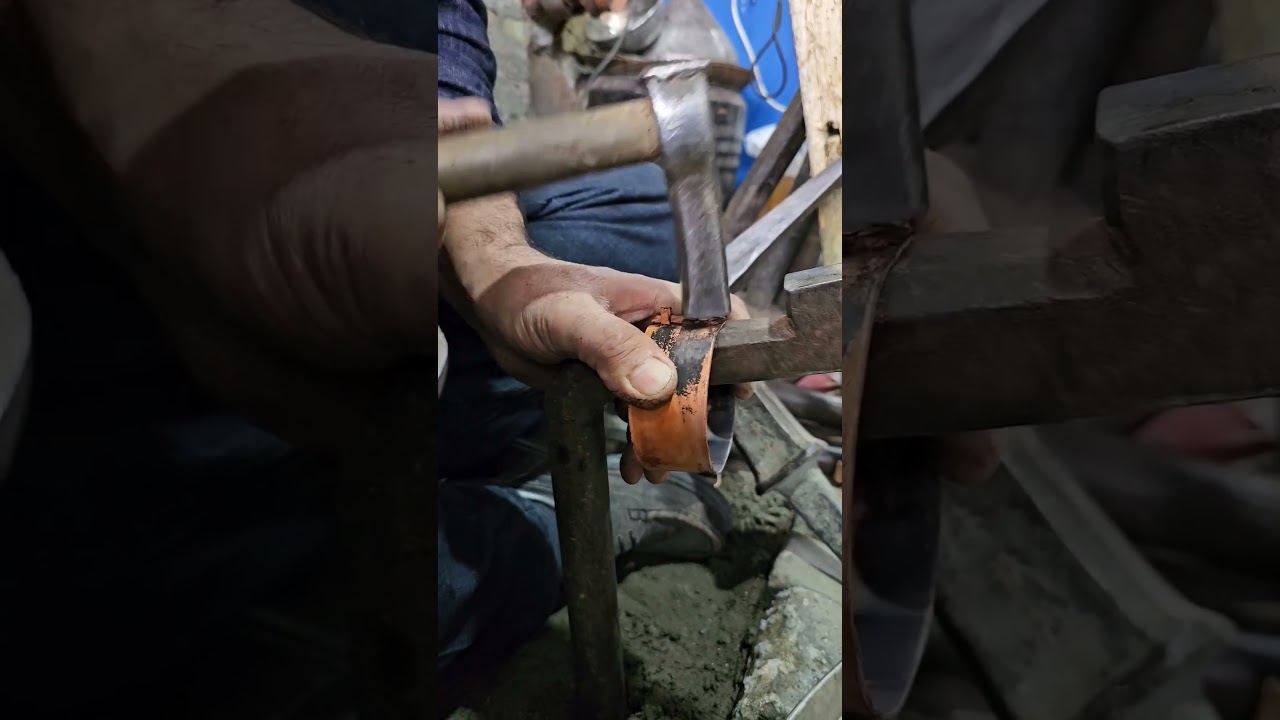 The method of making a copper cylinder by hand #coppersmith #handmade #making