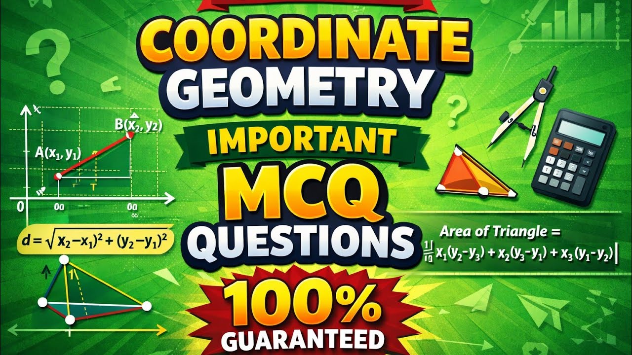 Class 10 Maths Chapter 7 Coordinate Geometry Imp MCQ Questions | 100% Guaranteed Board Exam 2026