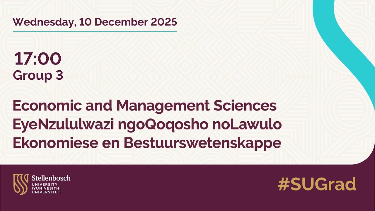 SU Graduation (Dec. 2025): Economic & Management Sciences (3)