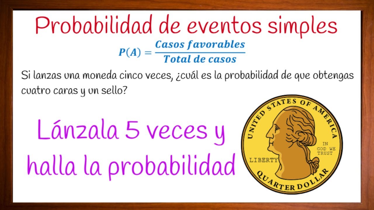 Lanzar una moneda 5 veces. Probabilidad