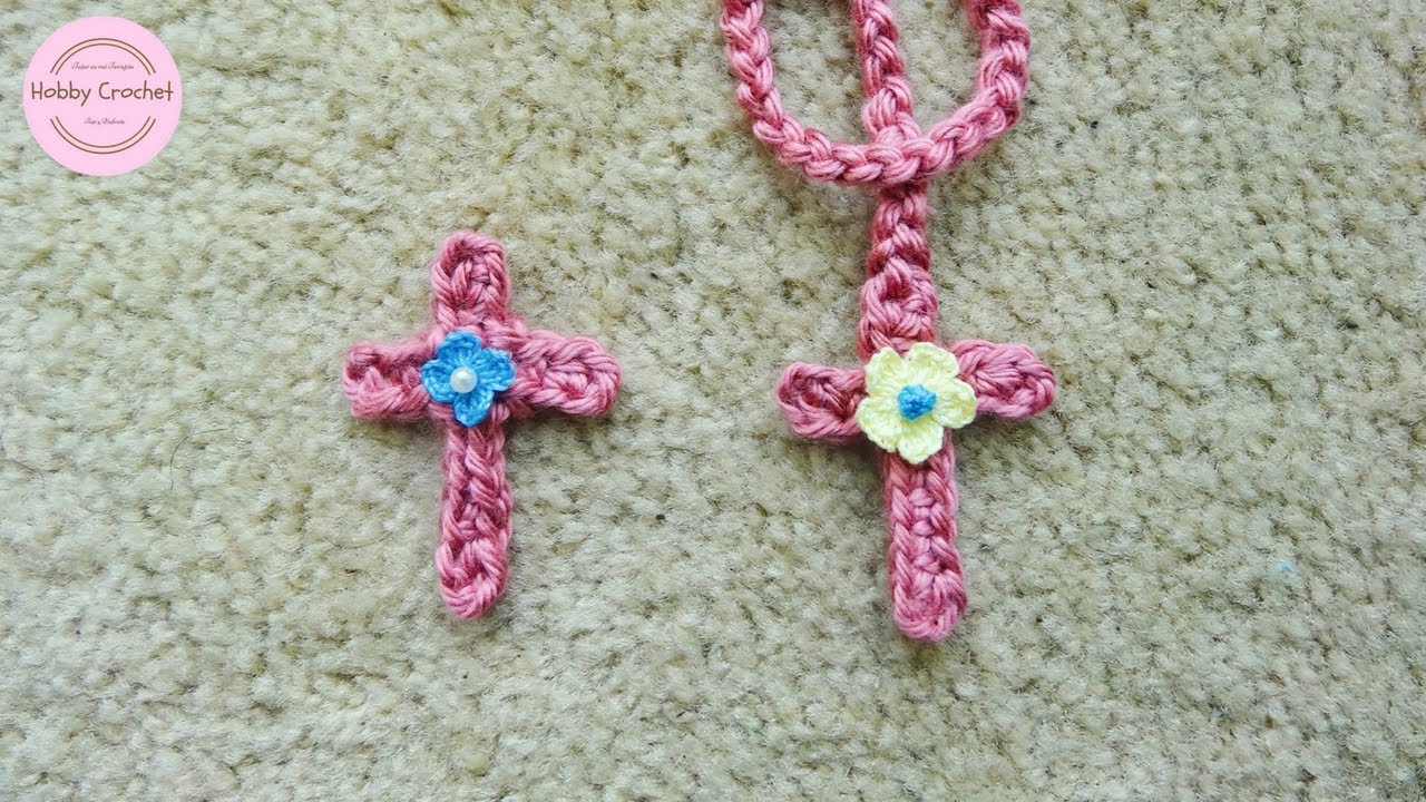 Cruz artesanal a crochet, paso a paso
