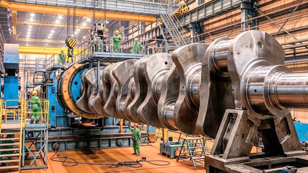 Inside the Factory: Building the World's Largest Crankshaft – A Process You've Never Seen Before