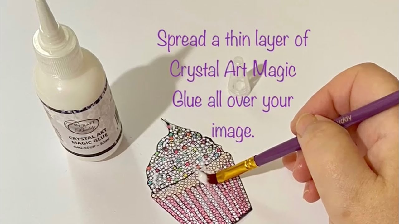 How to use Magic Glue with Crystal Art Stamps