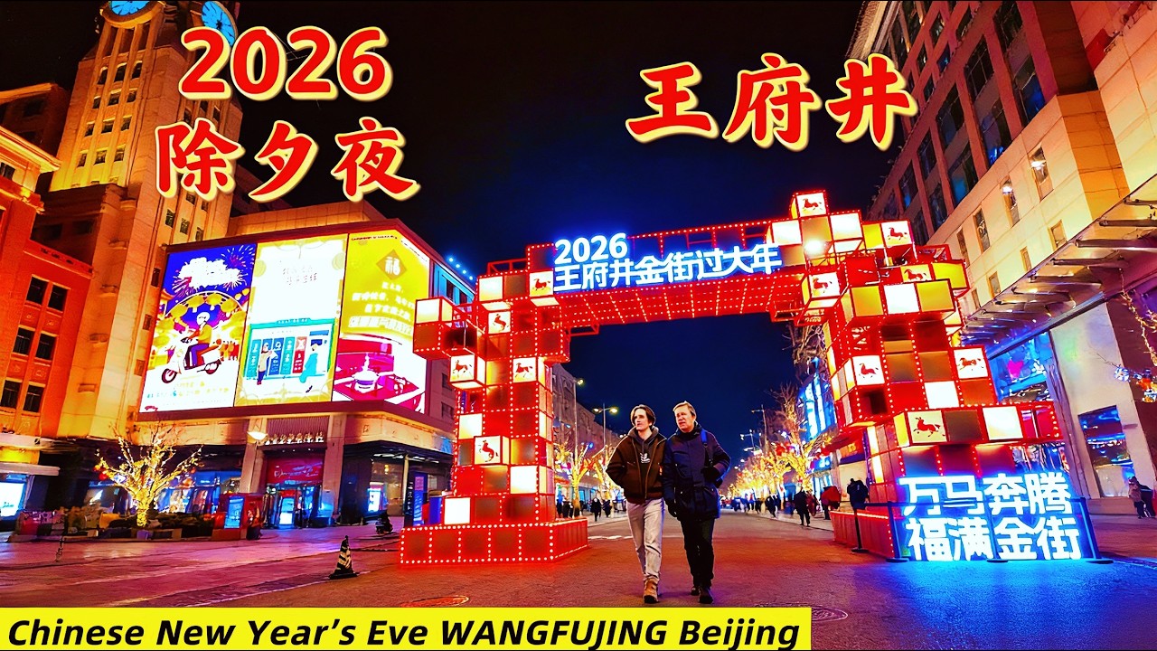 WANGFUJING Chinese New Year’s Eve Walking Tour (No Commentary) 中国北京王府井除夕夜徒步（无解说街景）