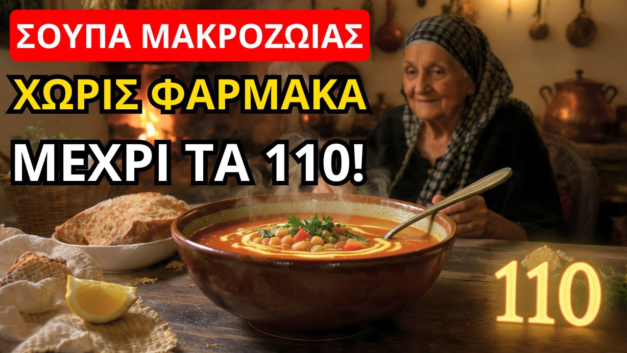 100ΧΡΟΝΟΙ ΚΡΗΤΙΚΟΙ: Η ΣΟΥΠΑ που τρώνε το ΒΡΑΔΥ και ΖΟΥΝ χωρίς ΦΑΡΜΑΚΑ μέχρι τα 110