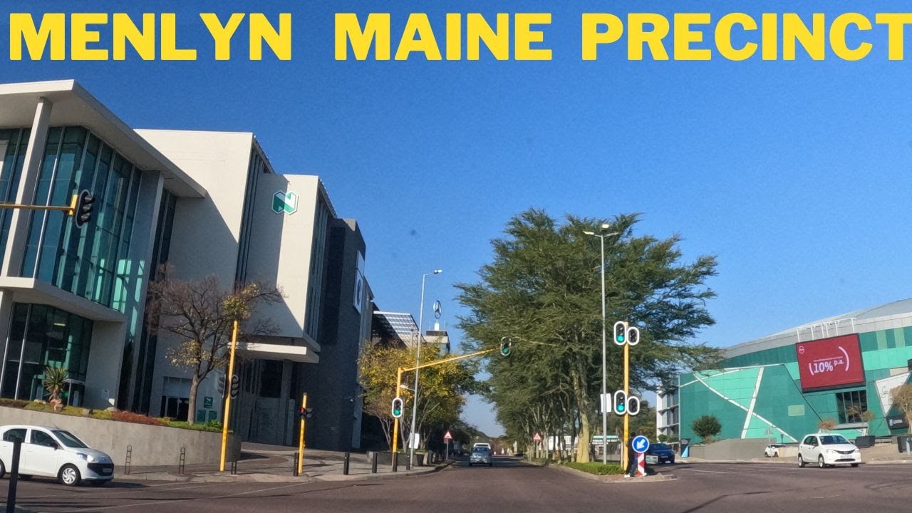 Menlyn Maine - Driving through a beautiful luxurious Pretoria  neighbourhood - Gauteng, South Africa