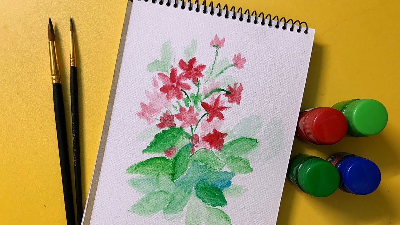 Flower painting tutorial | Easy and step by step | How to draw