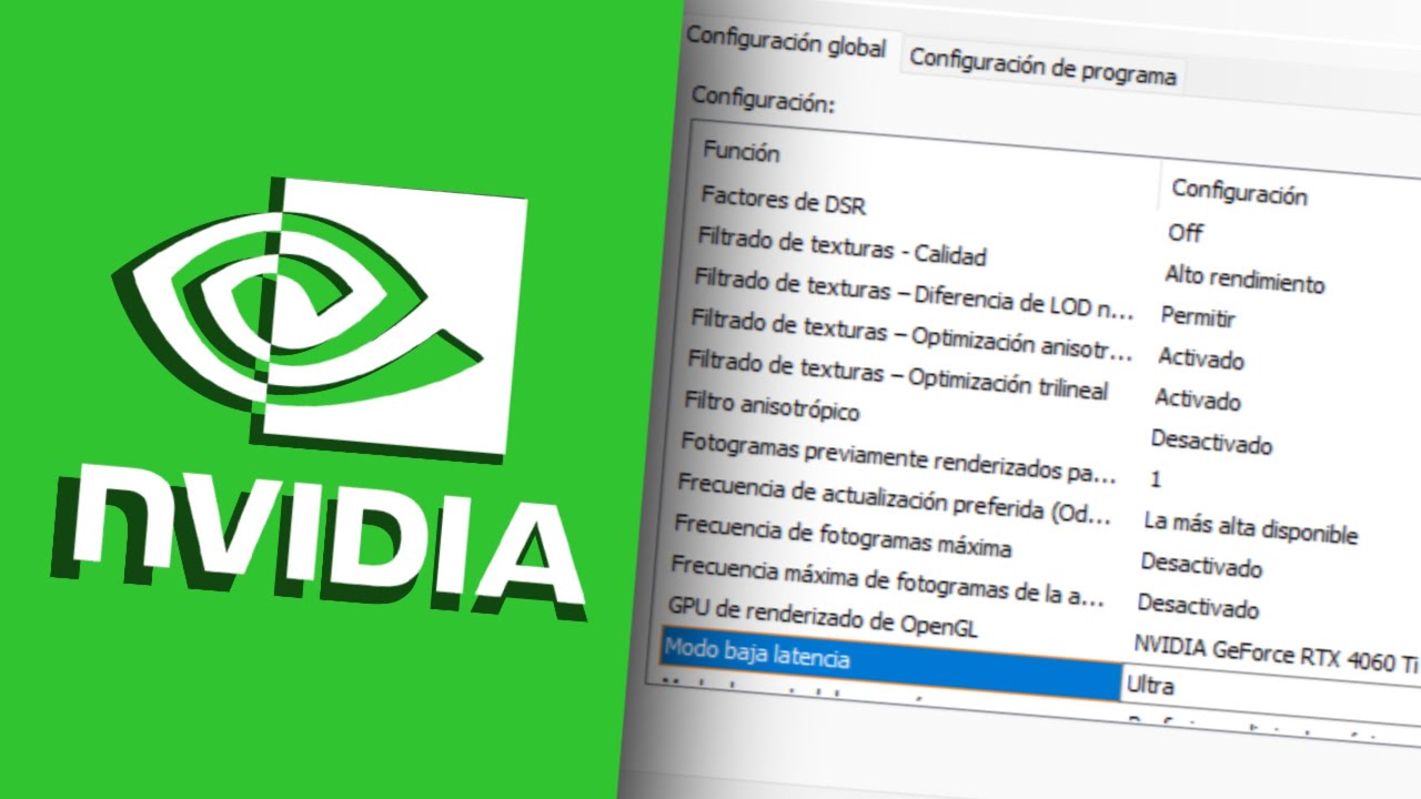 La MEJOR Configuración para el PANEL de CONTROL NVIDIA 2026🔥(+FPS) (EXPLICADO A DETALLE)