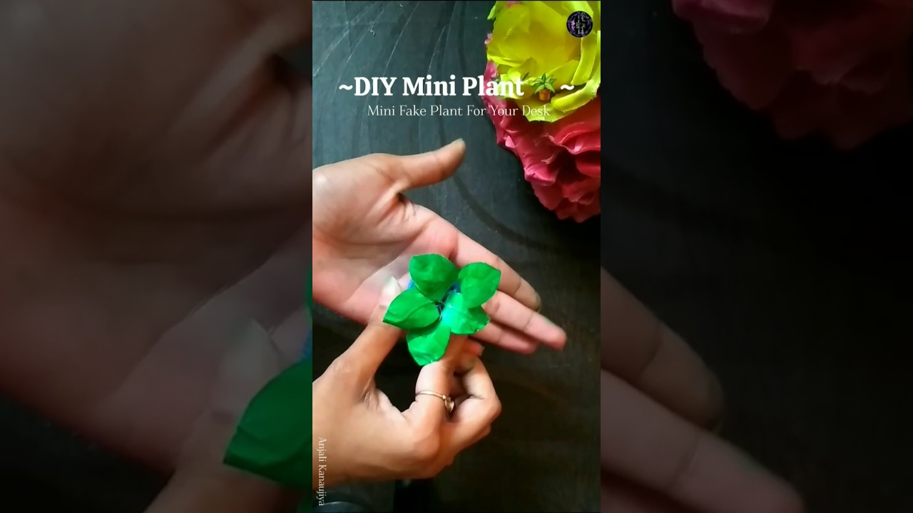 DIY Mini Fake Plant|Easy Home Decor Idea (Step-by-Step)|How to Make Realistic Mini Fake Plant|#diy