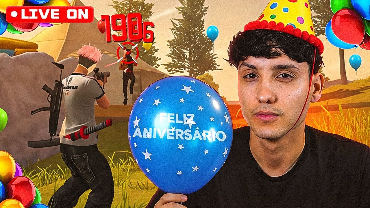 NAO VOU PERDER UM BOYAH NO MEU ANIVERSARIO    !   🔥FREE FIRE AO VIVO 👻 ONEXT 👻