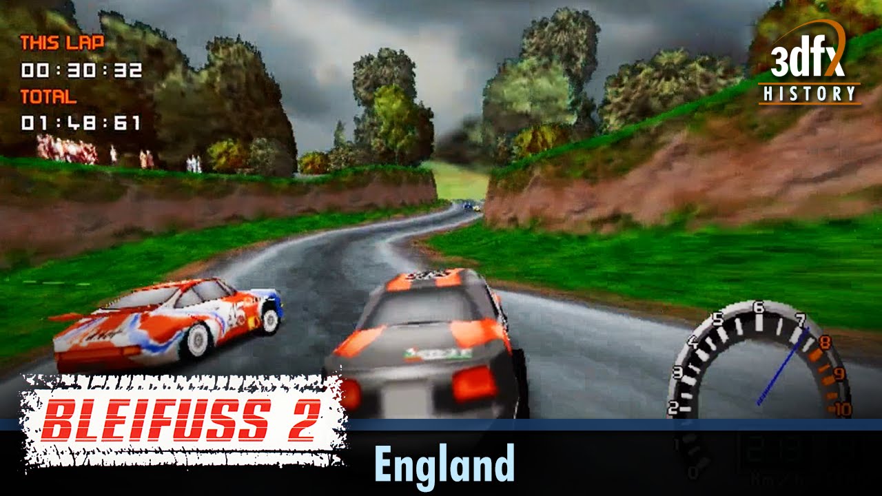 3dfx Voodoo 1 - Bleifuss 2 / Screamer 2 - England [Gameplay]