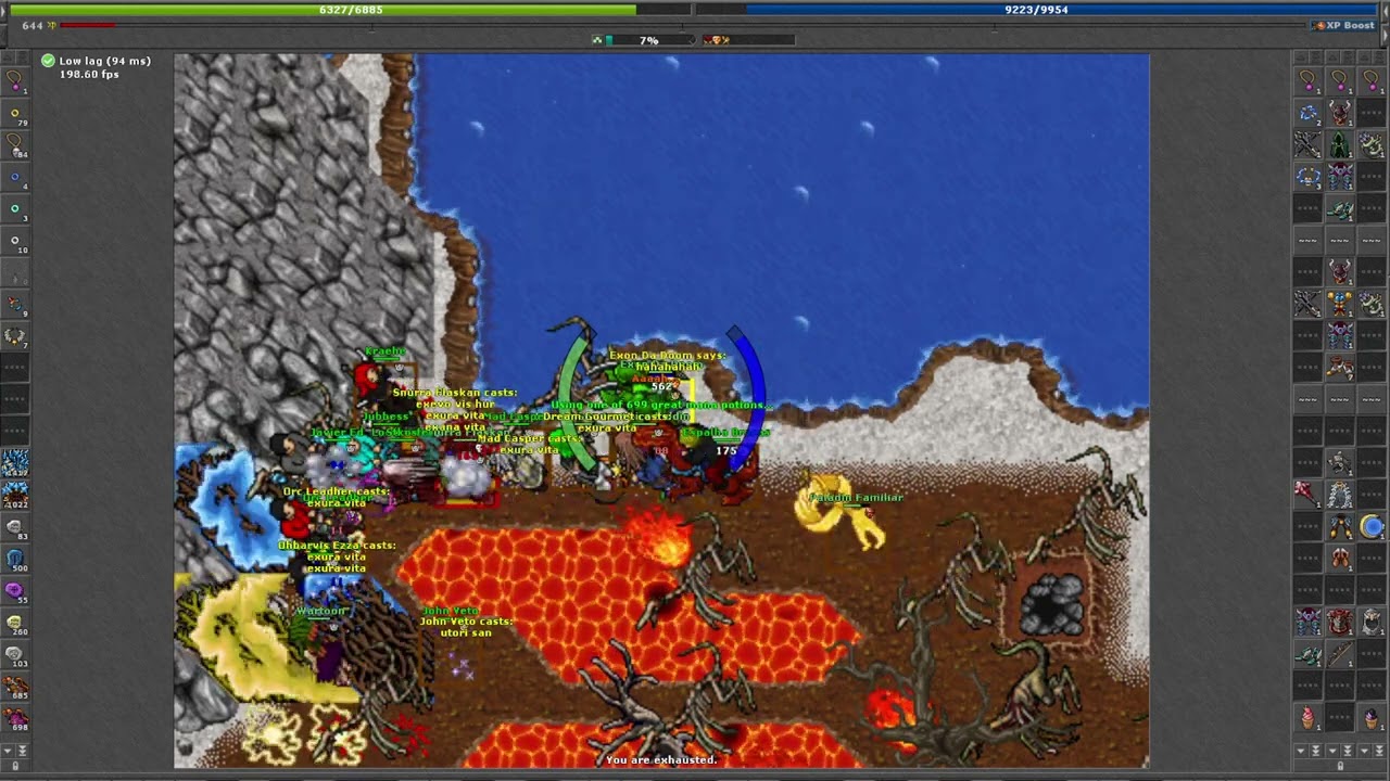 Tibia Antica - WDC leader can't tank 10 ppl on 1.1k ms :S:S:S:S