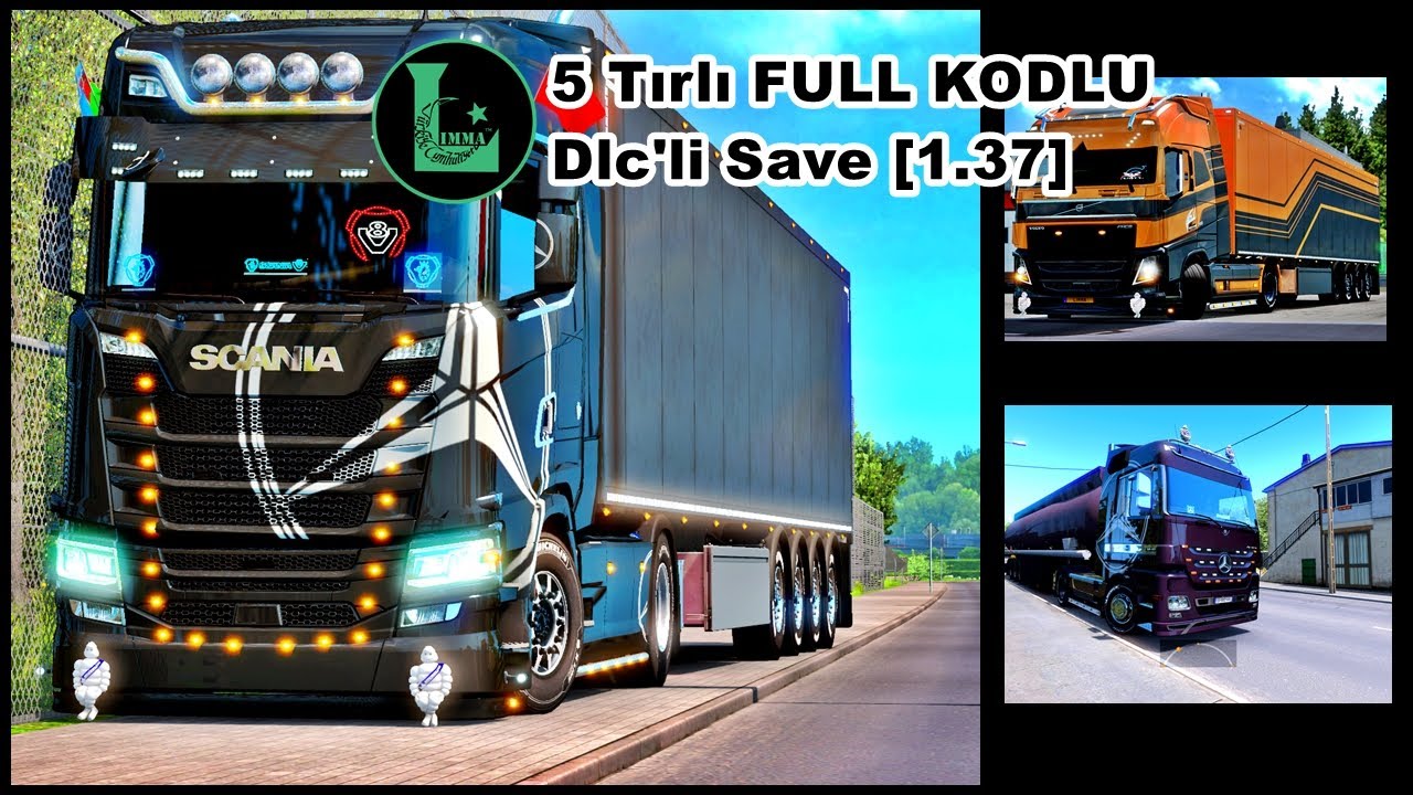 🔴ETS2 🔴 5 Tırlı FULL KODLU Save [1.37] 🔴