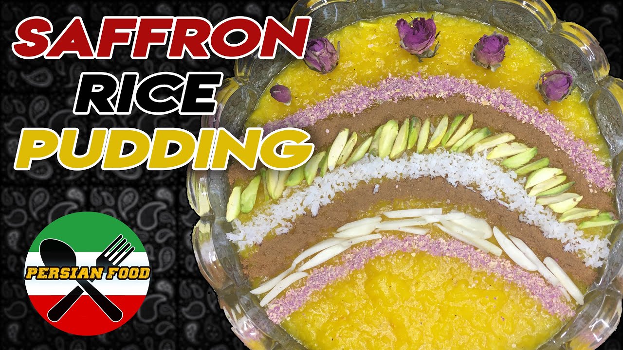 Persian Saffron Rice Pudding (Sholeh Zard) recipe , one of the best original persian dessert😍