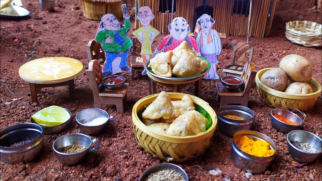 |Miniature samosa|Motu patlu special | Miniature foods |Tiny foods |