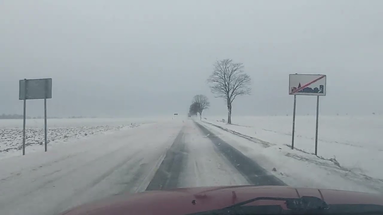 Pov winter drive