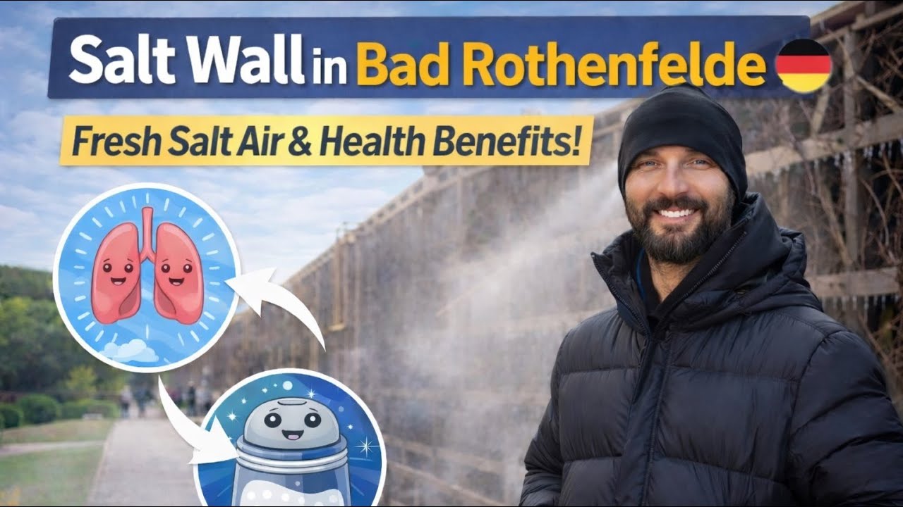Salt Wall in Bad Rothenfelde (Gradierwerk) 🇩🇪 | Fresh Salt Air, Health Benefits & Ambient Music