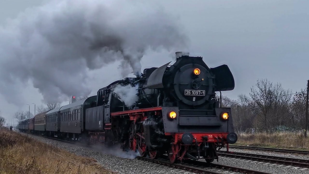 Niemiecki parowóz seri BR35 1097 na stacji Świdnica przedmieście