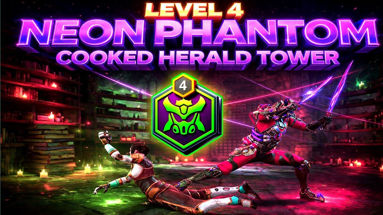 ☣ lvl 4 Neon Phantom EASILY Destroyed Herald Tower &bull; Shadow Fight 3