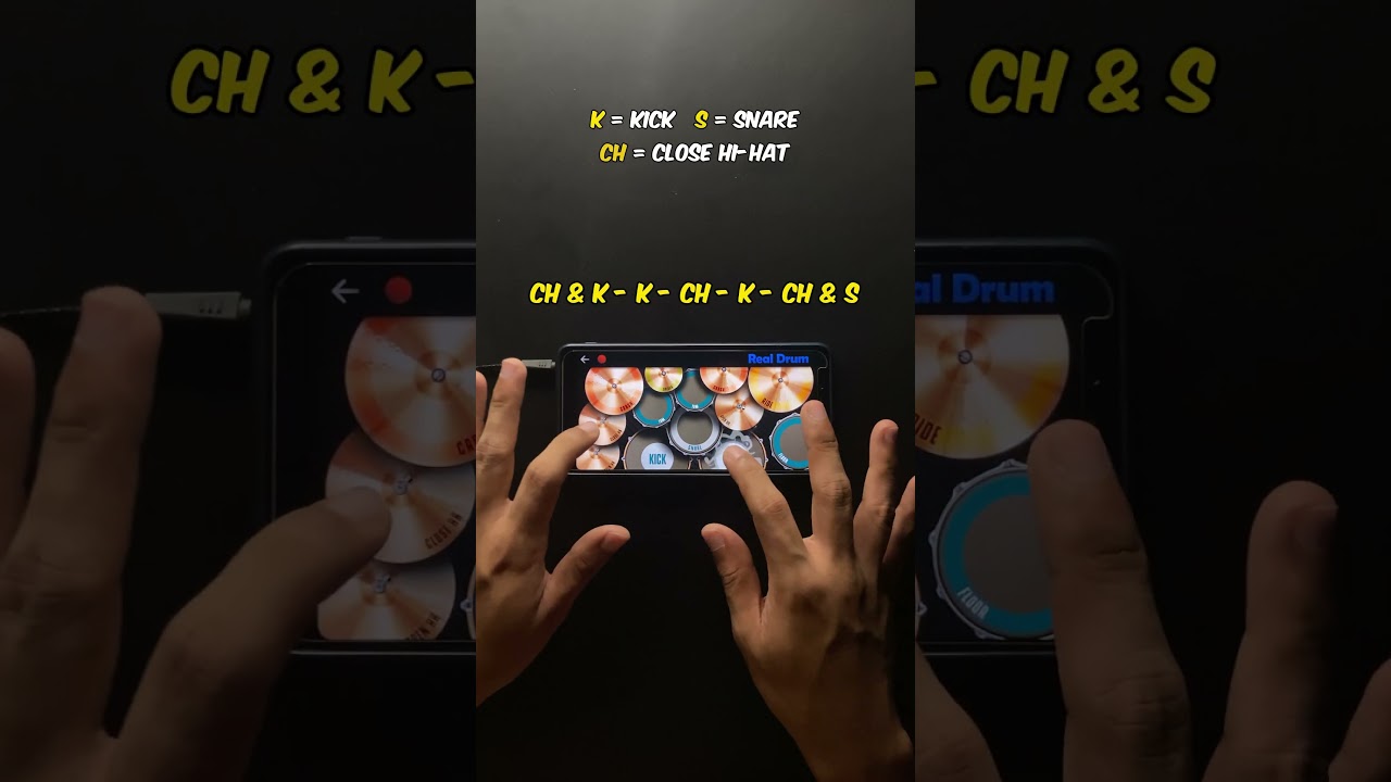 EASY drum beat in 15 SECONDS! #drums #realdrum