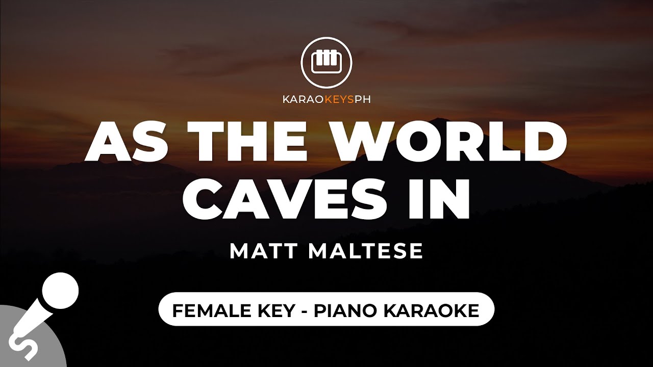As The World Caves In - Matt Maltese (Female Key - Piano Karaoke)