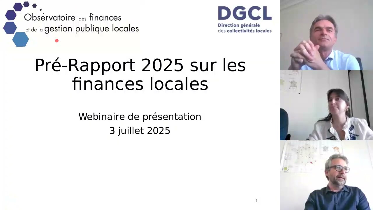 Présentation du pré rapport 2025 de l'OFGL sur les finances locales