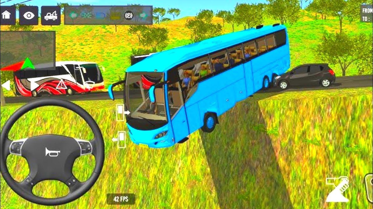 😰Dangerous🤯Mountain💥Road Bus Accident Bus Simulator Indonesia Gameplay