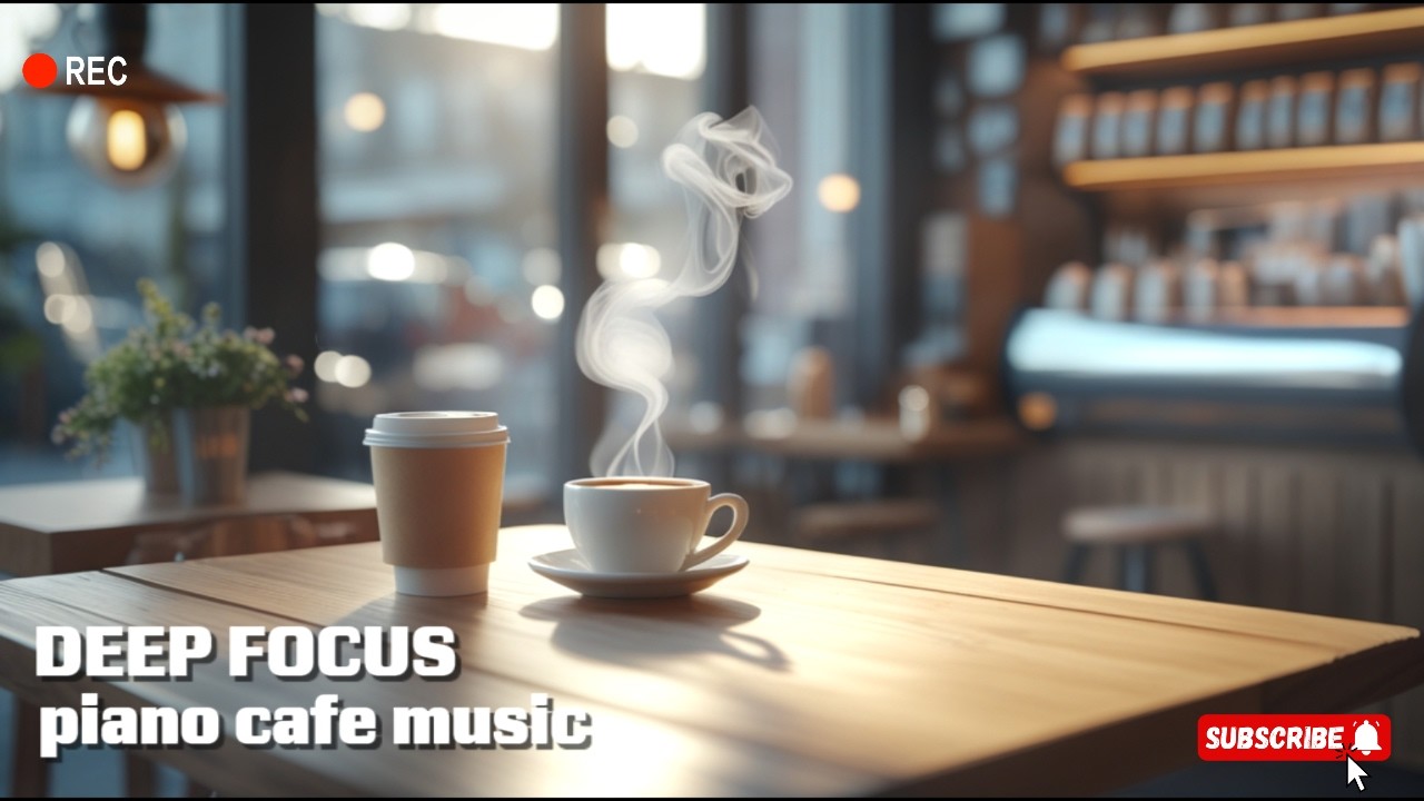 Deep Focus Piano Cafe Music ☕ Calm Instrumental for Work & Study