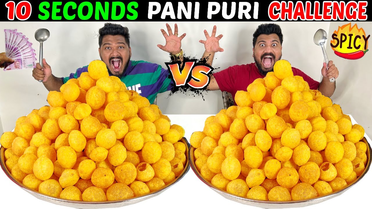 10 SECONDS GOLGAPPA EATING CHALLENGE😱 PANI PURI (Golgappa) FINISHED in 10 SECONDS🔥 (Ep-726)