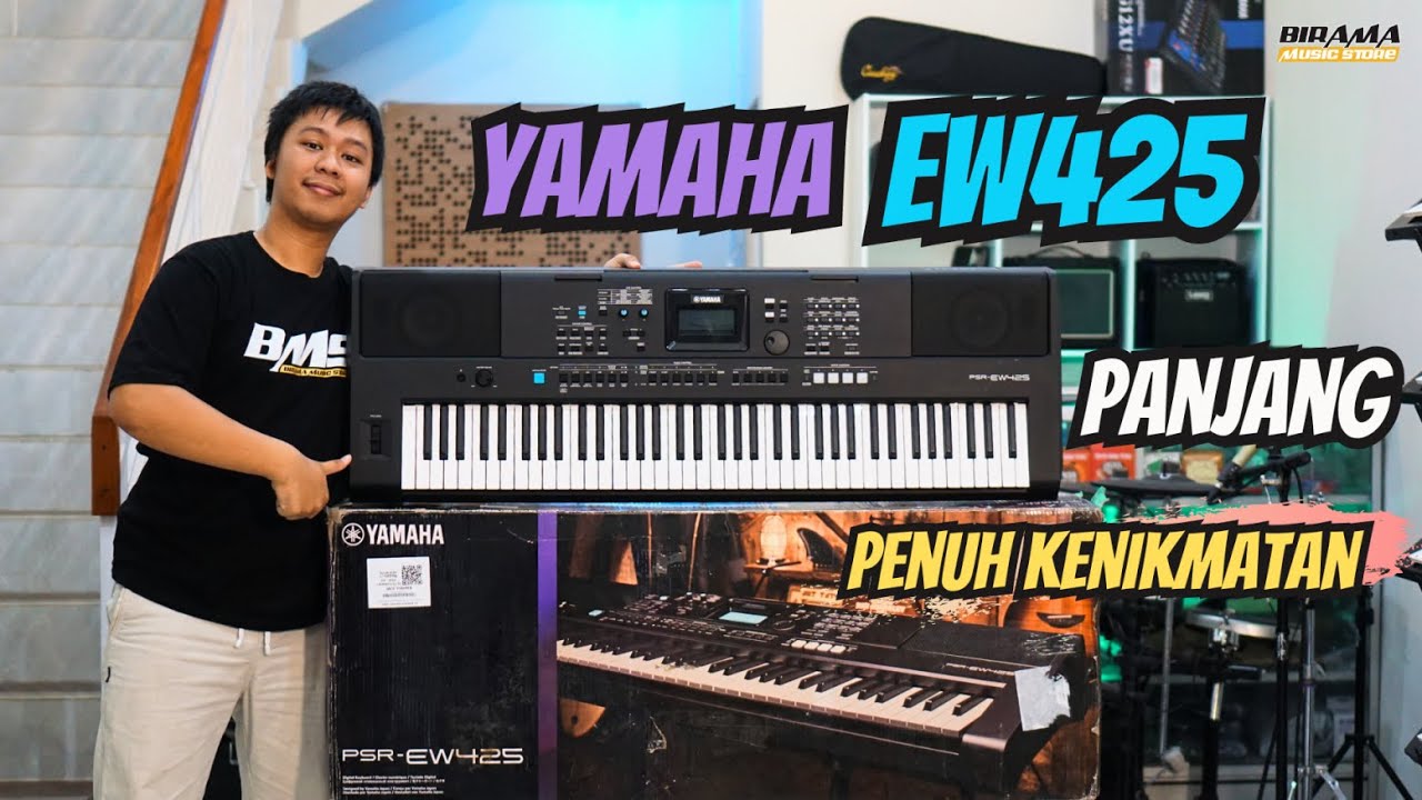 PENUH KENIKMATAN..!!, YAMAHA PSR EW425, seri terbaru, panjang 73 keys, ada input mic dan efek vokal
