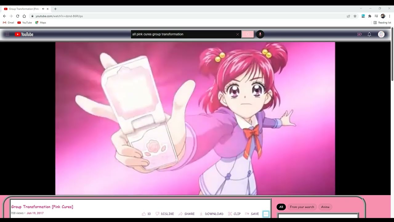 Pink Cures group transformation (Cure Black-Cure Whip)