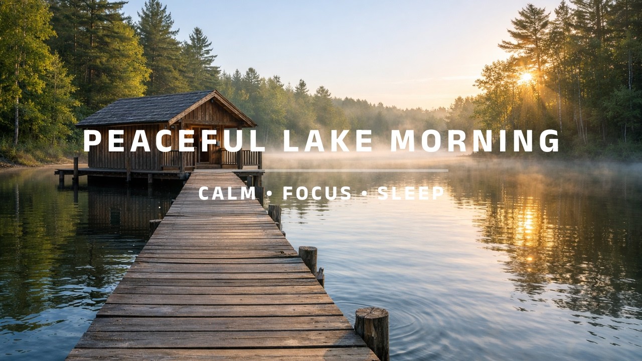 Peaceful Lake Morning 🌿 3 Hours of Water Ripples & Birds for Deep Relaxation