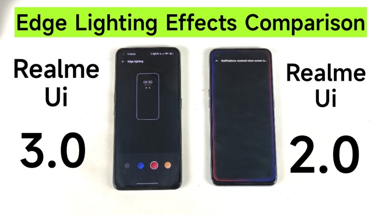 Realme Ui 3.0 vs Realme Ui 2.0 Edge Lighting Features Comparison which is Best 🔥🔥🔥