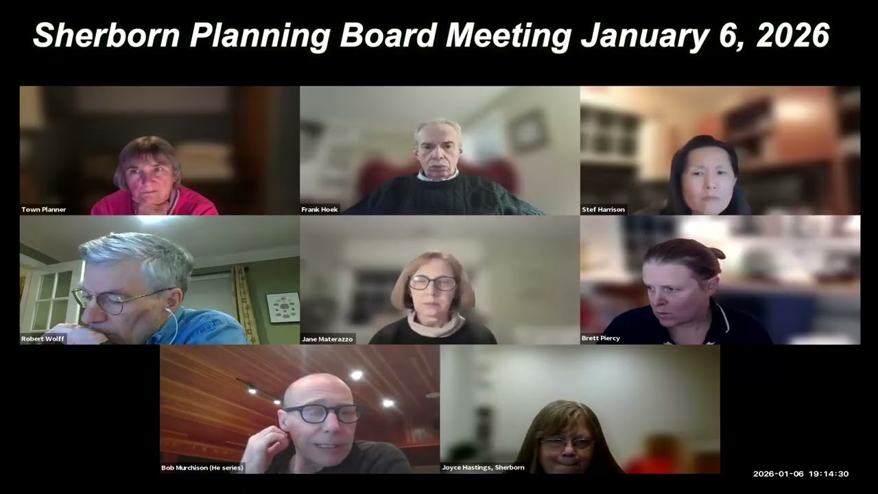 Sherborn Planning Board Meeting January 6, 2026