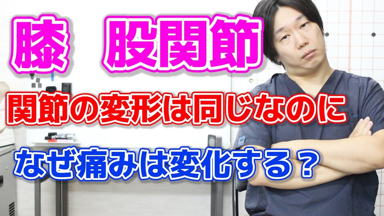 【膝の痛み　股関節痛】変形は変わらないのに何故痛みは変化するのか？