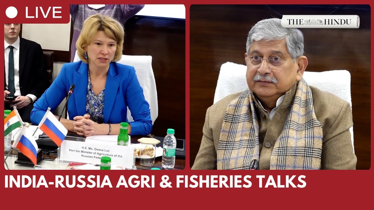 Russian Agricultural Minister Oksana Lut trade talks with Lalan Singh in Delhi