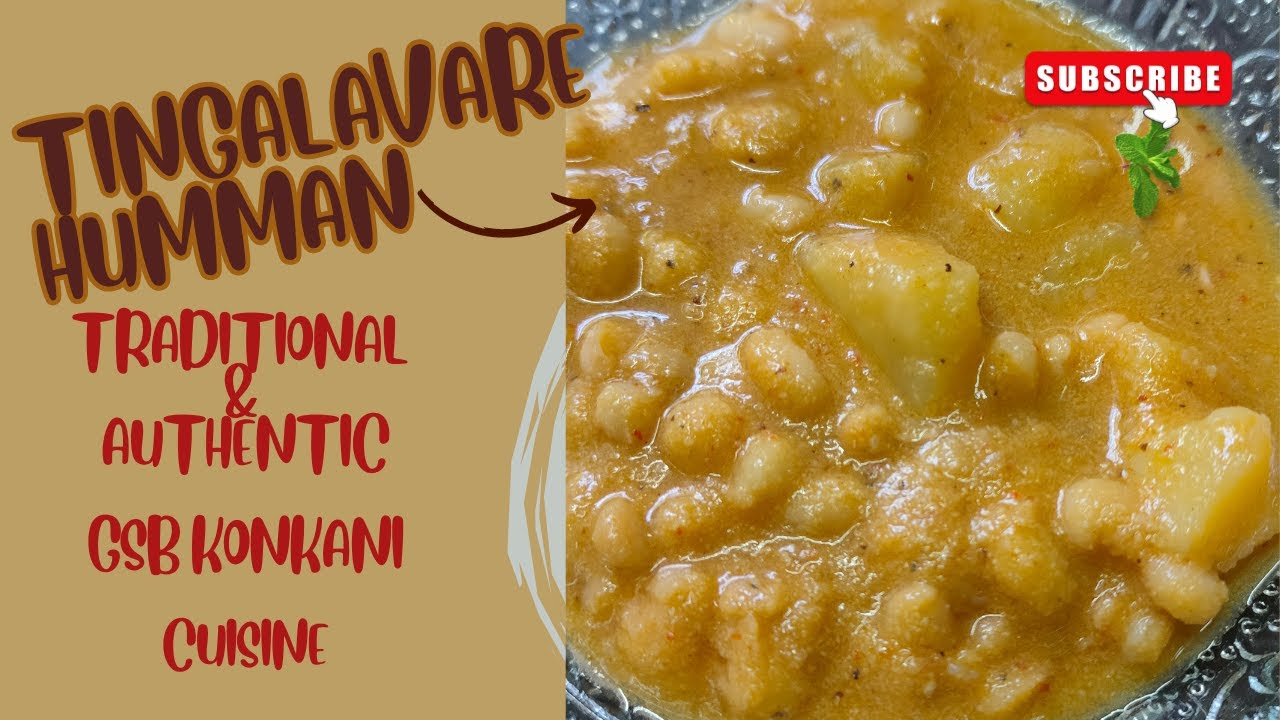 Tingalavre Humman | White Navy Beans, Spicy Coconut Masala - Traditional & Authentic Konkani Cuisine