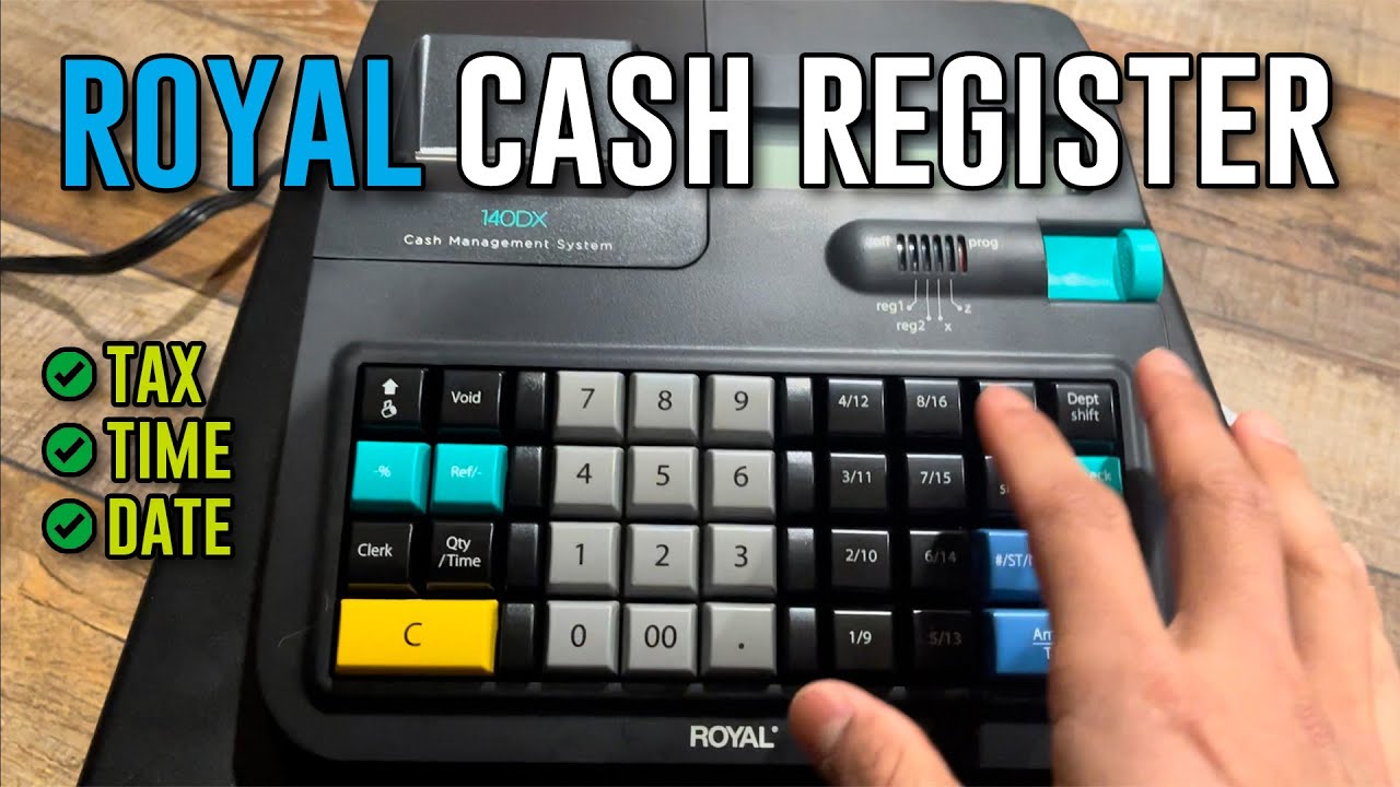 How To Program Tax, Time & Date On Royal Cash Regisister 140DX