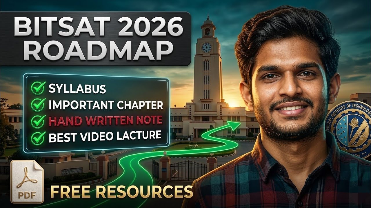BITSAT 2026 ROADMAP | Pattern, PCM Strategy, English & Reasoning, Bonus , Free Notes & Tests