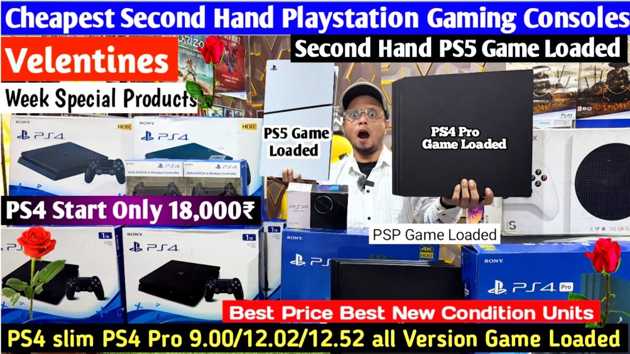 Cheapest Second Playstation Gaming Consoles | PS5 Game Loaded,PSP, PS3,PS4 Slim PS4 Pro Game Loaded 