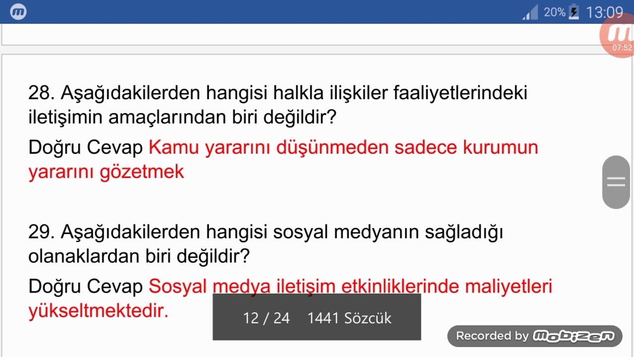 #HALKLA İLİŞKİLER DERSİ #2020 #ÇIKMIŞ #SORULAR VE #CEVAPLARI