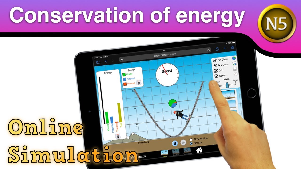 National 5 Physics - conservation of energy simulation