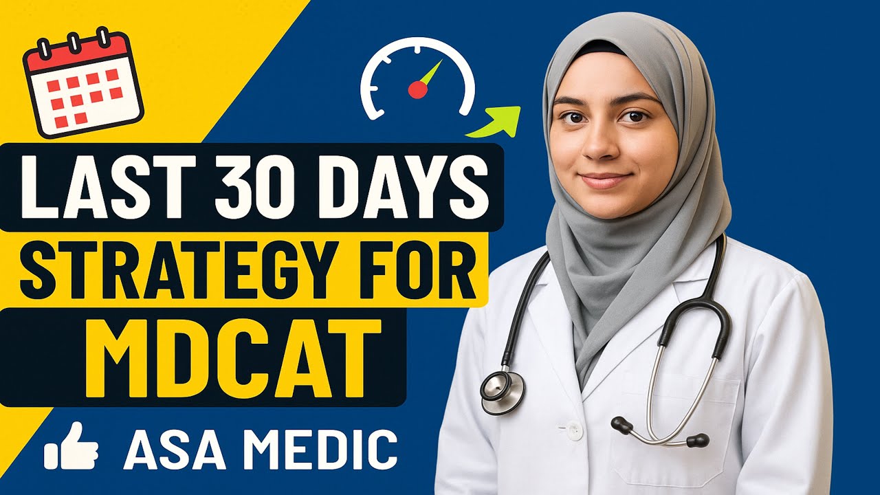 How I Cracked my MDCAT in 30 Days | Last 30 Days Strategy for MDCAT 2025 |ASA Medic