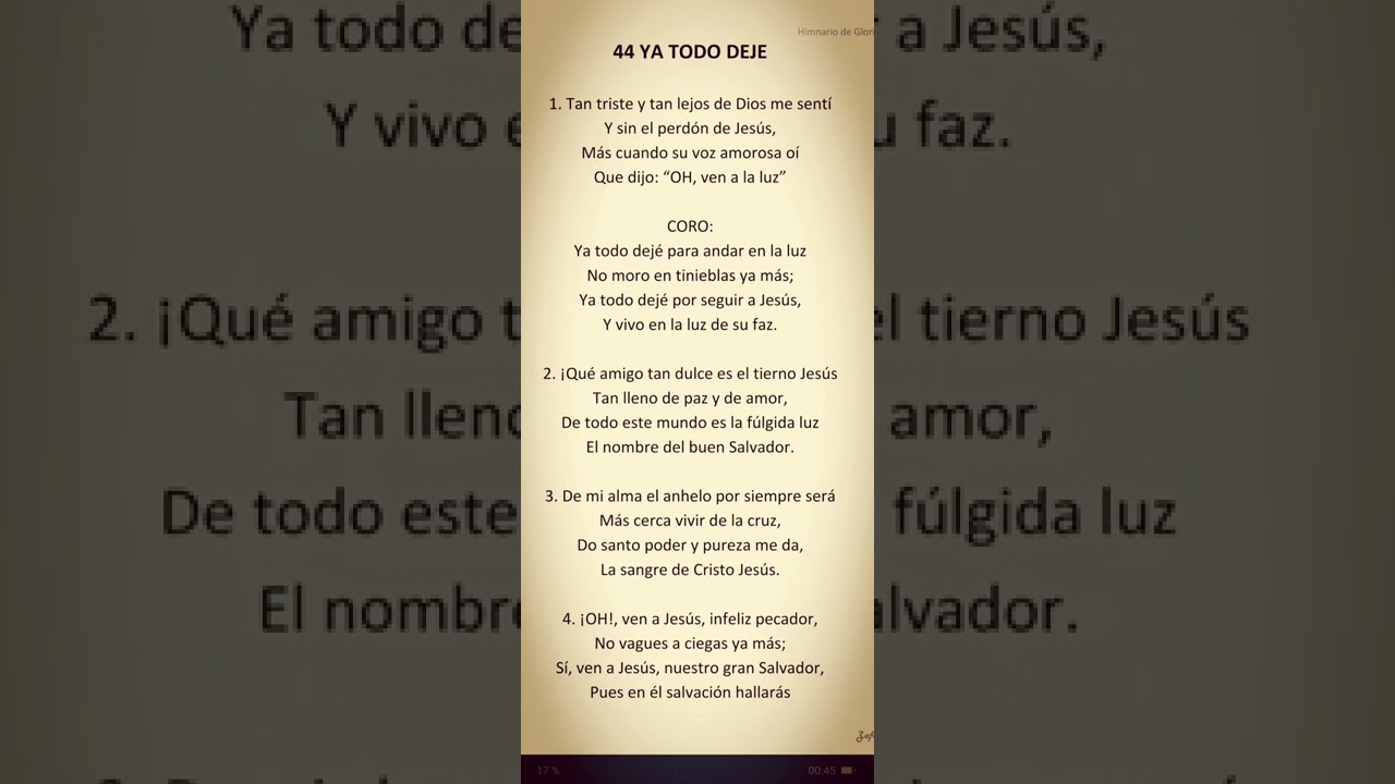 44 YA TODO DEJÉ