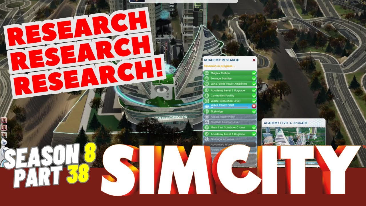 Прохождение SimCity! | Давайте проведём МНОГО исследований! | 8 сезон | Часть 38