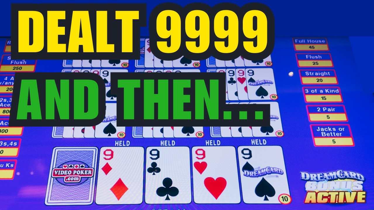 Absolutely UNREAL Dreamcard Poker Play on DDB Video Poker