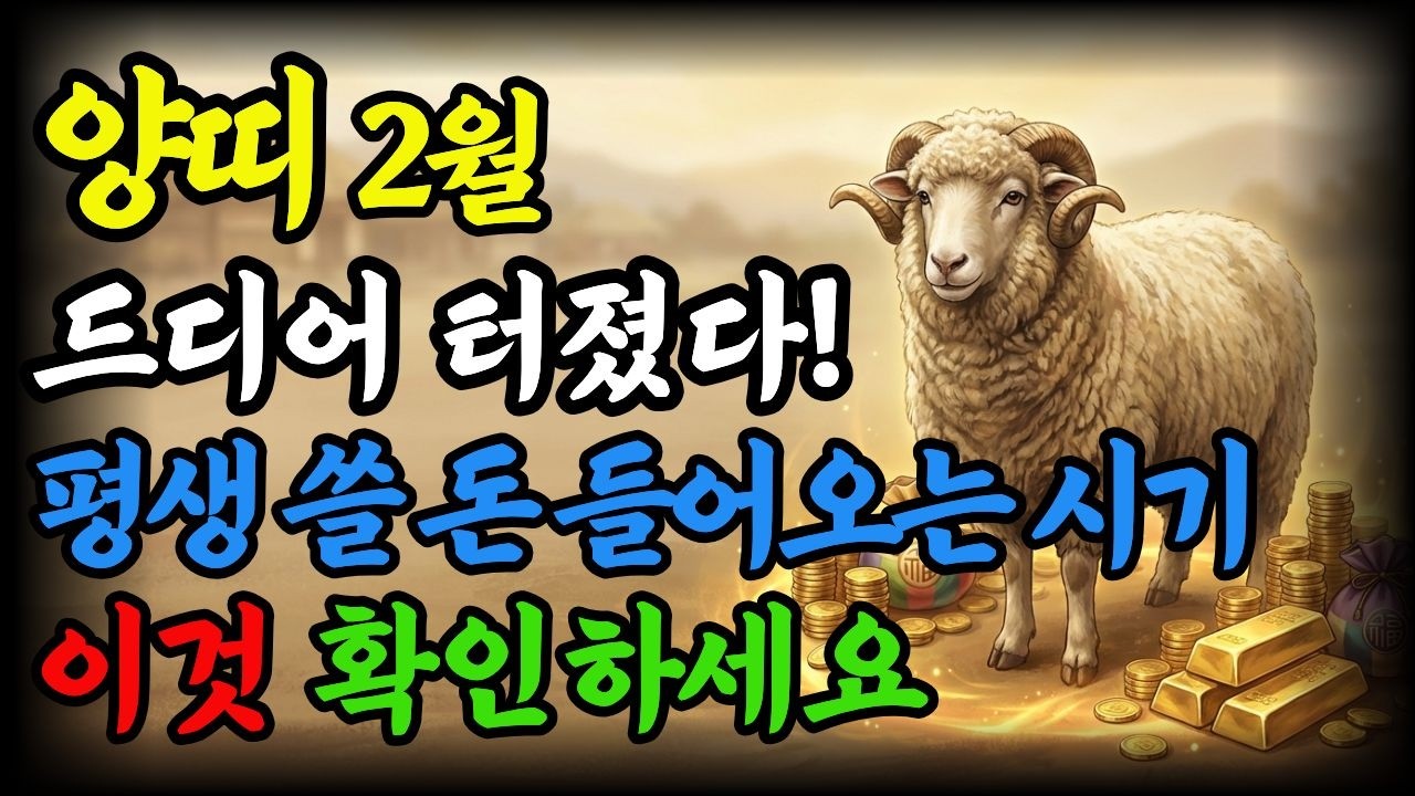 양띠 2월 운세 이 사람만 만나면 대박납니다 귀인 1955 1967 1979년생 2026년